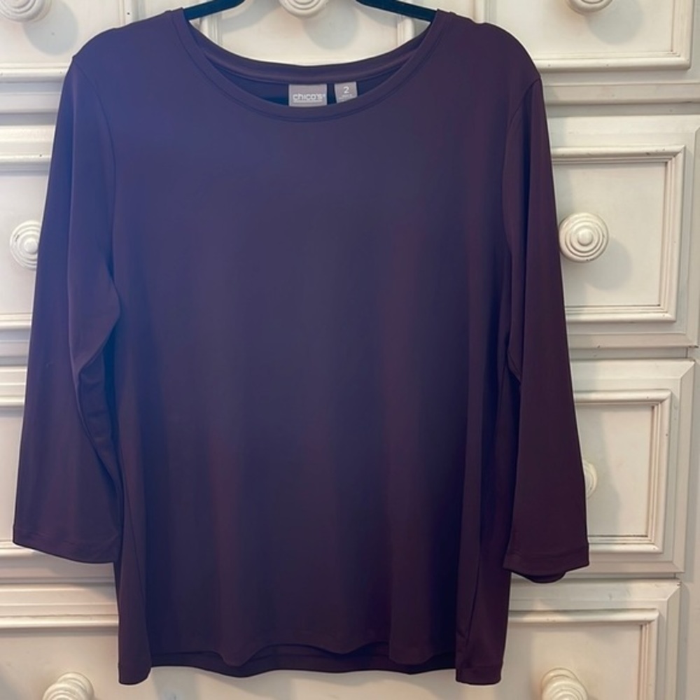 EUC Ladies Chico’s 3/4 Sleeve Top.